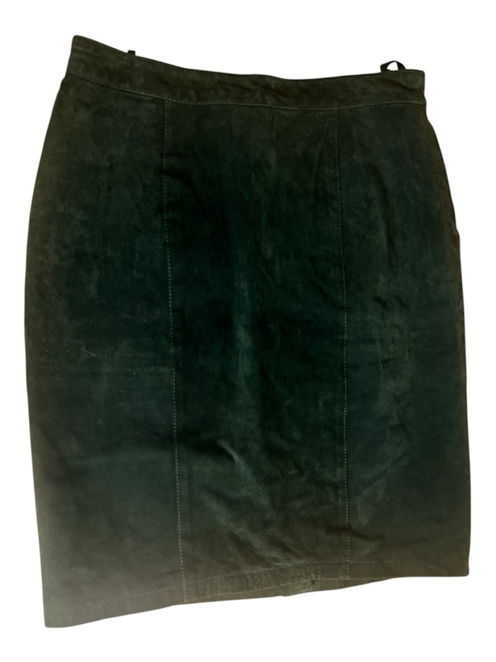 Vintage Global Identity Green Suede Pencil Skirt Size 10